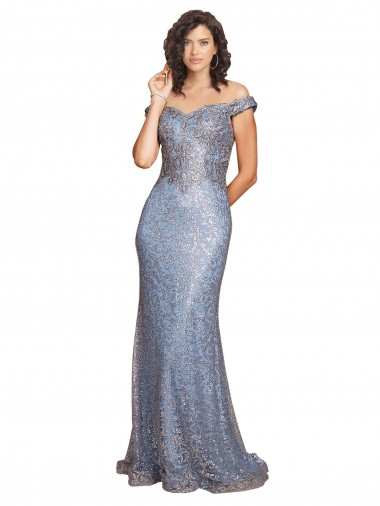 Off the Shoulder Sequin Sleeveless Prom Dress Canada Website